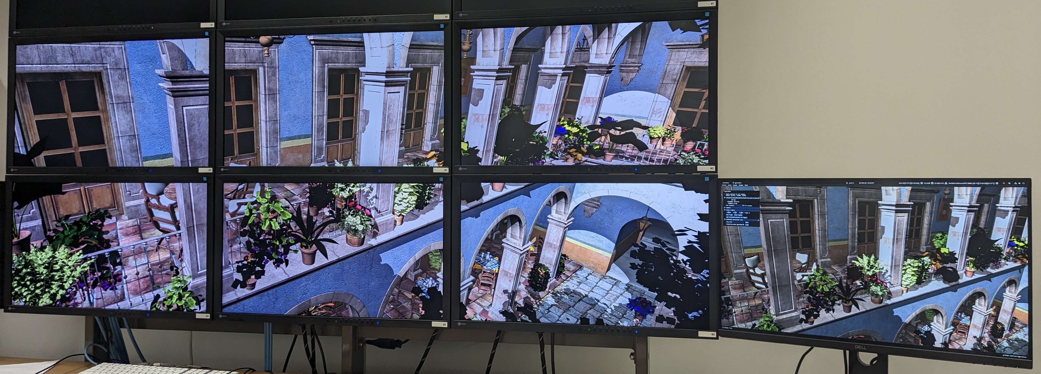 Teaser for Multi-Display Ray Tracing Framework